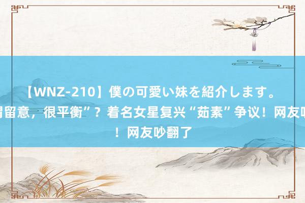 【WNZ-210】僕の可愛い妹を紹介します。 “无谓留意，很平衡”？着名女星复兴“茹素”争议！网友吵翻了