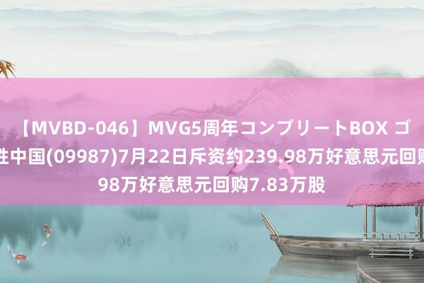 【MVBD-046】MVG5周年コンプリートBOX ゴールド 百胜中国(09987)7月22日斥资约239.98万好意思元回购7.83万股