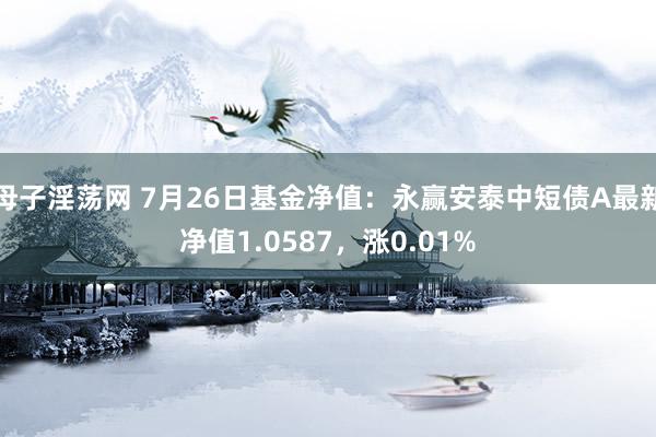 母子淫荡网 7月26日基金净值：永赢安泰中短债A最新净值1.0587，涨0.01%