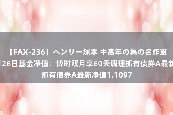 【FAX-236】ヘンリー塚本 中高年の為の名作裏ビデオ集 7月26日基金净值：博时双月享60天调理抓有债券A最新净值1.1097