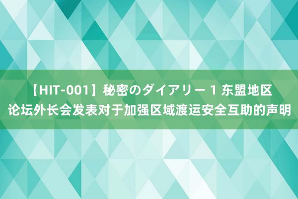 【HIT-001】秘密のダイアリー 1 东盟地区论坛外长会发表对于加强区域渡运安全互助的声明