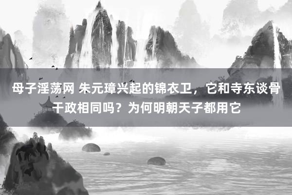 母子淫荡网 朱元璋兴起的锦衣卫，它和寺东谈骨干政相同吗？为何明朝天子都用它