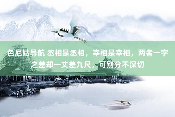 色尼姑导航 丞相是丞相，宰相是宰相，两者一字之差却一丈差九尺，可别分不深切