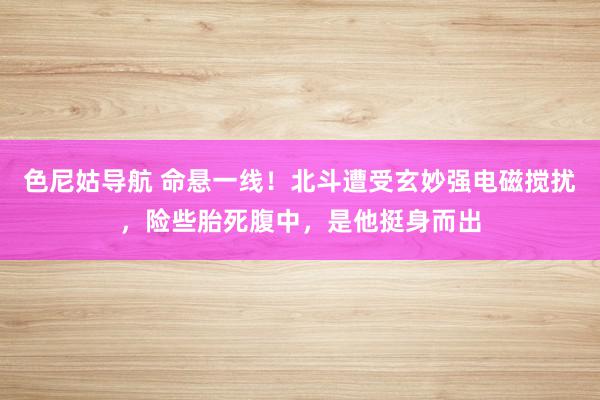 色尼姑导航 命悬一线！北斗遭受玄妙强电磁搅扰，险些胎死腹中，是他挺身而出